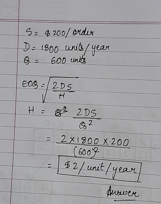 4200/ Orde De 1800 unia/yean 600 unit EOS 2DS H 2 DS 2 2X1800 X 200 (600 2 $2/unit/year Aueewer
