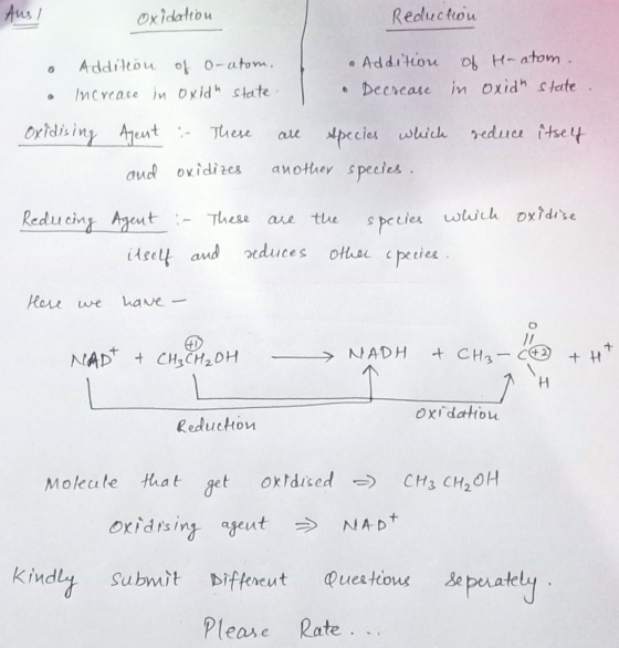 Aus/ Reductou Oxidation Additou o H-atom Addiltou o1 0-atom Decrcase im oxidh state Increase in Dxid state pccies wich anothe