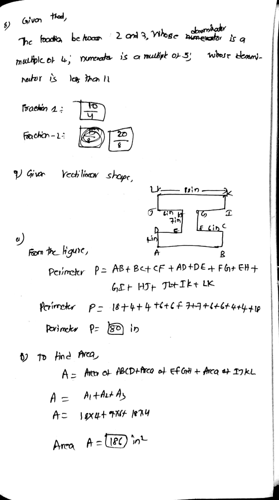 6) Given that, denominator The loadica be hoca 2 and 3, whose name or is a whose denomi- multiple of 4, numerata is a multipl