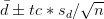 \bar{d}\pm tc*s_{d}/\sqrt{n}