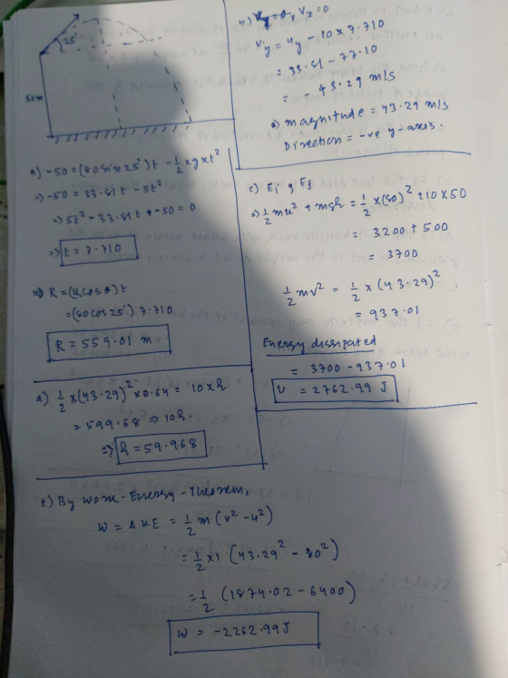 toe sy on altre alt.t ( .525000s ) = y = My - 10x 7.710 = 33.44 - 77.10 - 48.29 mis » magnitude = 43.29 mis Direction = ove y
