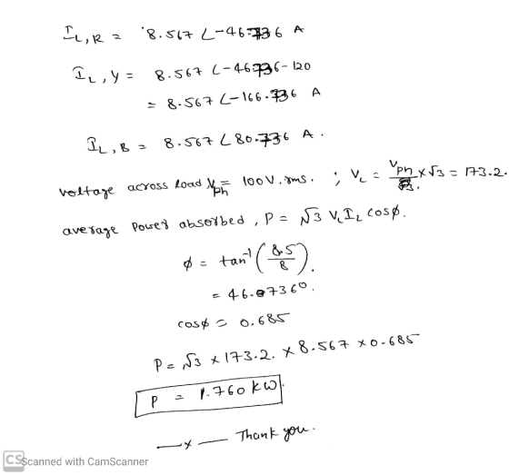 I, R= 8.567 L-46=136 A Il y a 8.567 (-465736-120 = 8.567L-166.336 A A. B , B z 8.567280.736 vpn x3=173.2- 100V.xms ; Ves volt