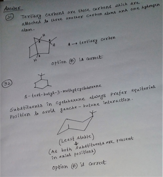 Answer (31) Text is xя сахbо Tertiary carbons are those carbons which are attached to three another carbon atoms and one hydr