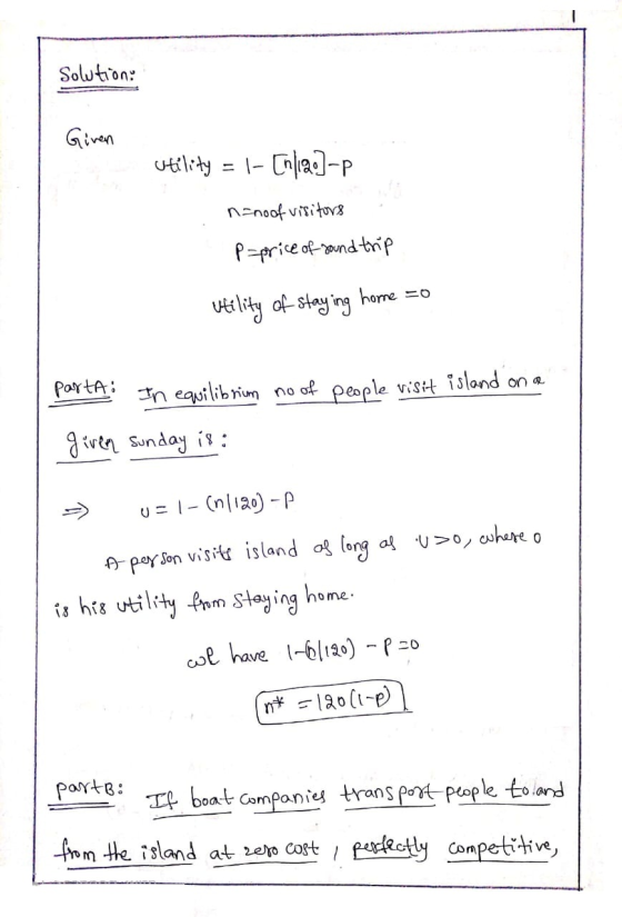 Solution: Gtvan uty=-a-P nonoof visituvs Pprice ofundtrie v lity of stay ing hame PortA n eailib rim no of peaple vistt islan