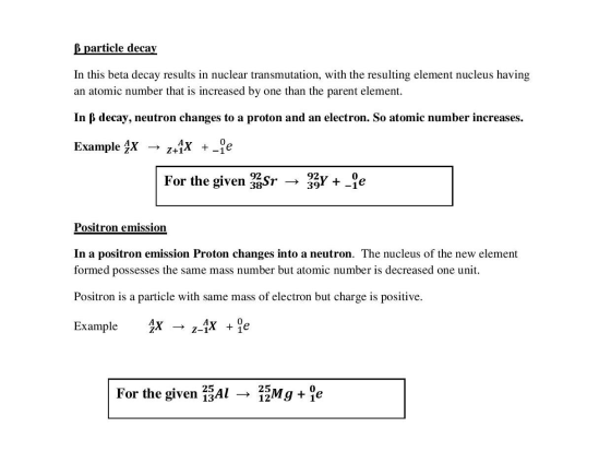 B particle decay In this beta decay results in nuclear transmutation, with the resulting element nucleus having an atomic num