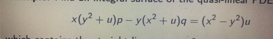 Mobiui ravvice quarunca DE x(y2 + up – y(x2 + ung = (x2 - y2)u
