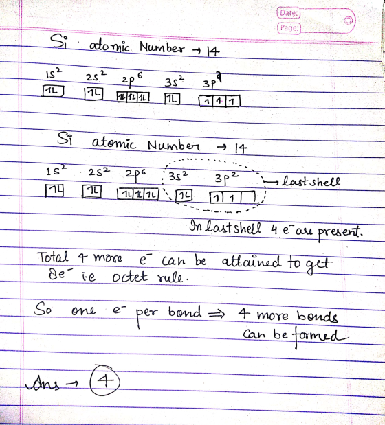 Dare: Page: Si atomic Number 14 15² 25² 2p 35² 39 (TL) 1727 zel1! 01111 - S i atomic number → 14 . ............. 15² 22 226 3