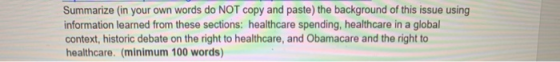 Summarize (in your own words do NOT copy and paste) the background of this issue using information learned from these section