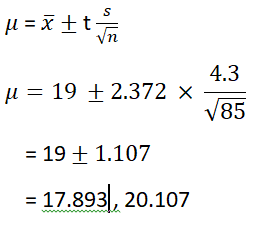 4.3 ув5 19 + 2.372 x 19 t 1.107 17.893 20.107