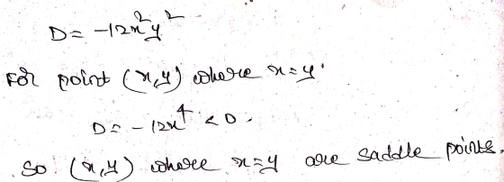 D = -12ny for point (4) where nay issit co (AM) whore nay so are saddle points