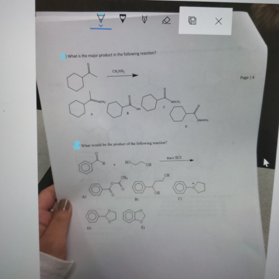 ) What is the major product in the following reaction? си ми, Page 16 రడంరలు NHOH ONHCH D What would be the product of the fo