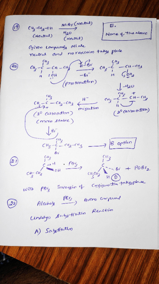 NOBY (Neutral) Cu-CH₂-on CNeutral) None of the above . (Neatral) Given compounds all are neatral and no reactim takes place