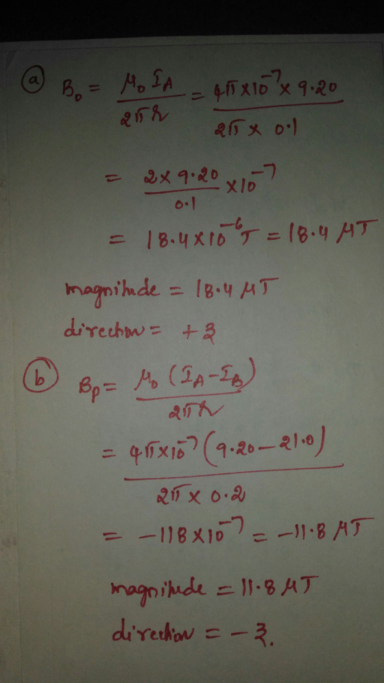 a В = 4, 5, 25 я, хіб x 9-20 25 x :) 2 x 4:0 Xlo = 18-ухо - 18.4 AT magnitude = 18.4 MT direction = + 3 b в А (30-34) ) бхів