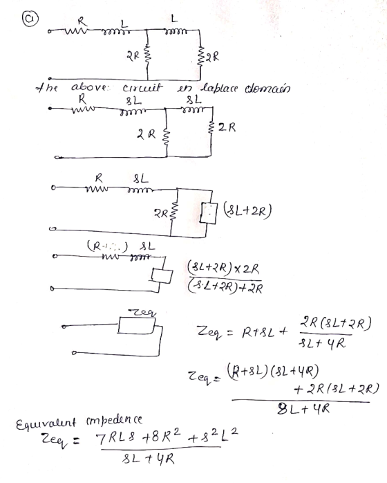 Domotor mo ३२९ the above circuit R 82 en lablace domain SL som om w QR & how ww 2 62428) (Rus) SL humont (8L+2R)x2R (3•L+PR)+