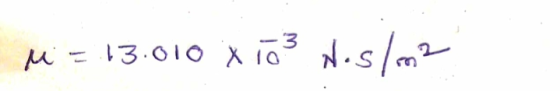 M = 13.010 x 103 Nos/m2