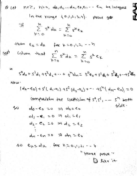 Olet nor, hao, do, do srdn, co,en- en be integers in the range 2011, 2, 3, 4). prove good h E skok = Erkek then let de for k2
