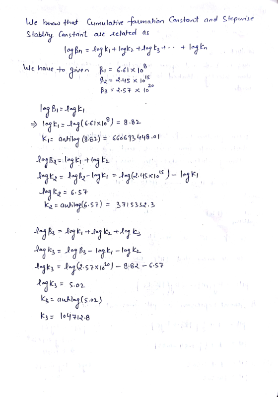 de bnow that Cumulahve -ftmahon Constant ano Stcpwse Stabbih Constant oue xelakcel as IngkR = 6.ST