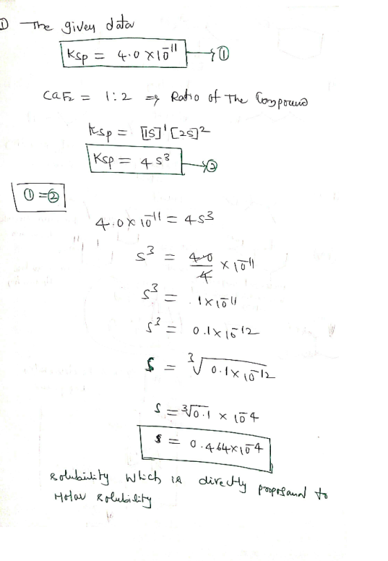 DThe givey data Ksp Poho ot The Copru spsCa Ksp = 4s 4.0x 10 4-s3 0.x 2 S Heau uty