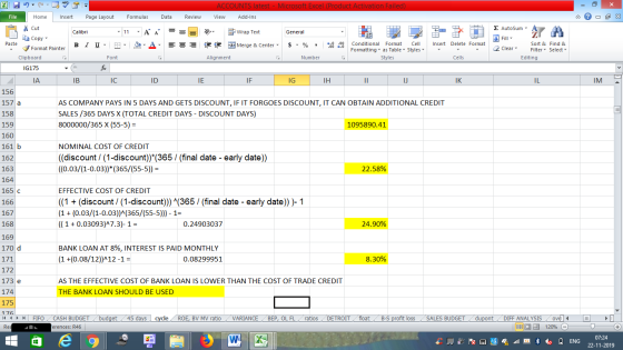 ACCOUNTS latest - Microsoft Excel (Product Activation Failed) Review File Home Insert Page Layout Formulas Data View Add-Ins