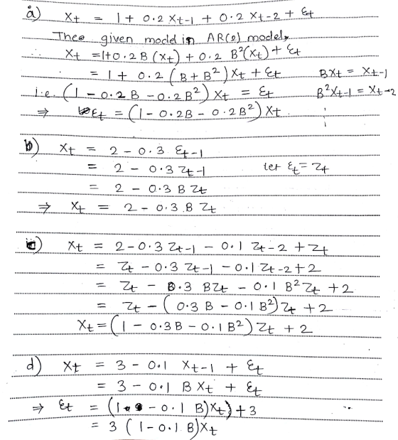 t Xt O. 2 Xt-2 +O.2 Xt-l givenmedd inARCmael to2B (x+) + 0.2 BXt Thee X. 2 O. 2 T) १J Xt - O. 2B O.2B2 Xt o. 3 E- 2 ier O37t