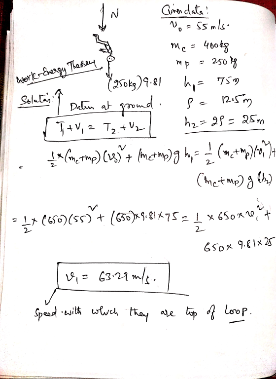 IN N workerEnergy Thessey Curen date! No=55 mls. me = 40048 mp = 25018 250 ks)9181 ho= 75m Solutas: Daten at ground 8 = 12:5m
