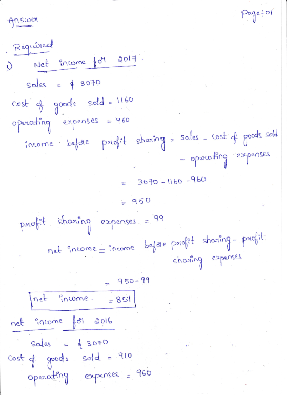 page:or gnsw Swer Required income fo 2014 Net Sales $ 3070 cost of goods operating expenses = 760 income bafate pudfit shawin