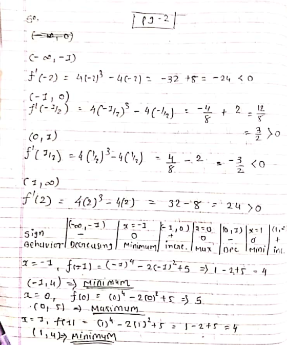 60, 110-27 EMO) -4 + 2 1) 12 ए (-0, -1) F(-2) = 46-233-46-2) = -32 +9 = -24 <0 (-1,0) f(-1) 46-312) 3 - 414): :(0,1) 2 / 0 f