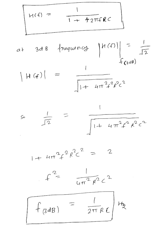 И(€) 1 + 12T1ҒRC а+ 3а в твия ред и f(3 dB) |Н )| = + и 2,2 2,2 ее | + чт?? к?г? = 2 1 + ит?? с [feasy = 25cm 2TRE