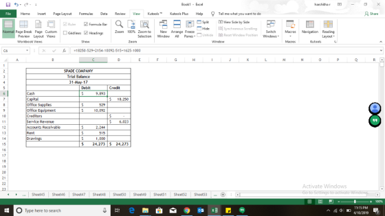 Book1 - Excel harshithar - Home Insert Page Layout Formulas Data Review View Kutools™ Kutools Plus Help Tell me what you want