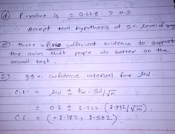 O.628 7 .S -value is ot s Level of tyosthesis Accept Nul to suppsrt ANo sufeicicnt peeple evidenee thes e an tthe clo better