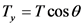 T, = T cos