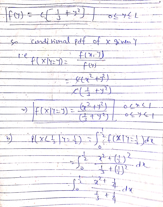 ffet 은 ef I ty? 7stoso af cindihinal pdf of x ginen) flor f( x1=4) = flyi Hey c. ½ ty? F(XlY3JJE (G2 14?) ocne Gt93 ottet F(X