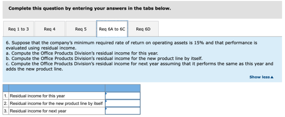 Complete this question by entering your answers in the tabs below. Req 1 to 3 Req 4 Req 5 Req 6A to 60 Req 6D ---------------