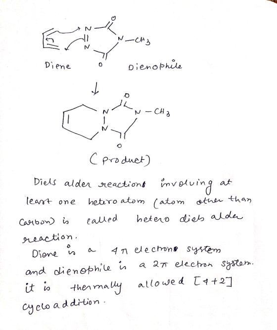 2 = I-CH3 2 Diene Dienophile - CH 2 Z2X ( product) Diels alder reactions involving at least one hetero atom (atom other than