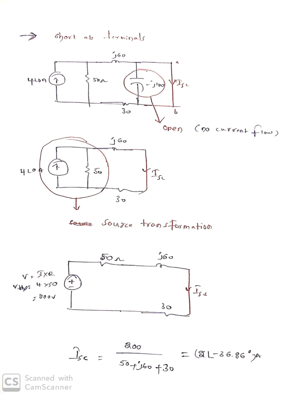short ab Terminals Too glon son - 160 30 b Open (no current of to flow) j Go 4 LOA Sь To 30 toute source transformation 5on 1