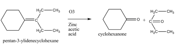H2C CH Zinc acetic H2C3 acid cyclohexanon pentan-3-ylidenecyclohexane