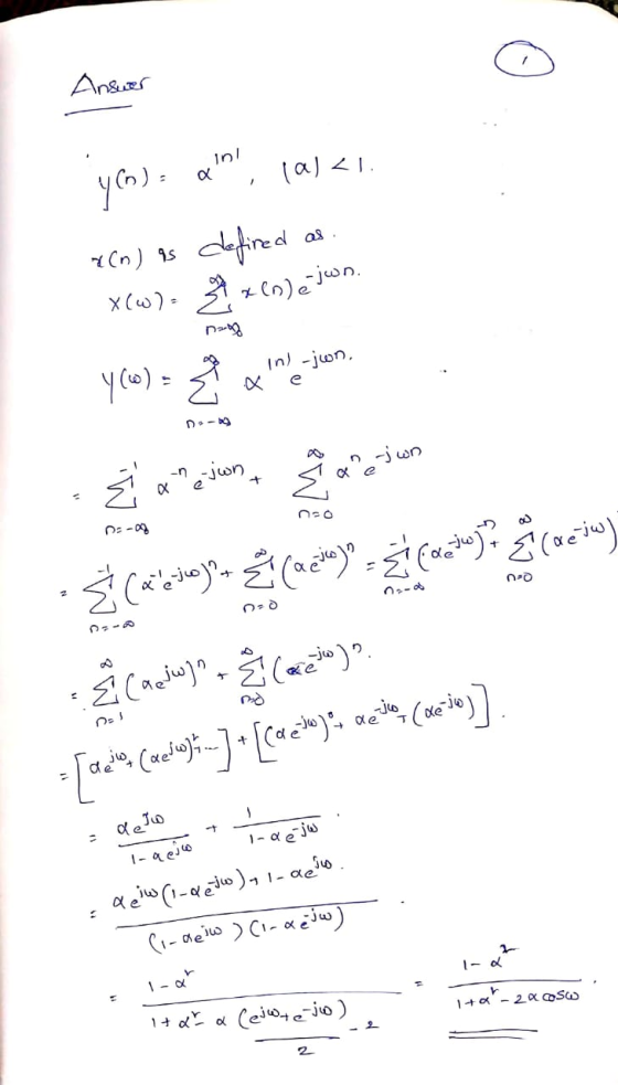 Answer Answer yen): a, lal 21. r(n) as defined as. nart in) -jon, ve njun -n-jun a e x(w). 21 cm) ziwer yo) = z nim. som 4