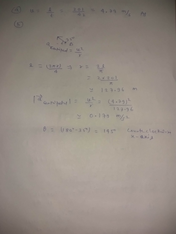 le = alt 2017 4.79 m/s AS t 5 350 accentriped - ce = (278) z = 2 l 4. 2x zol T 127.96 m JI To centripety I= 42 = (4.2932 127.