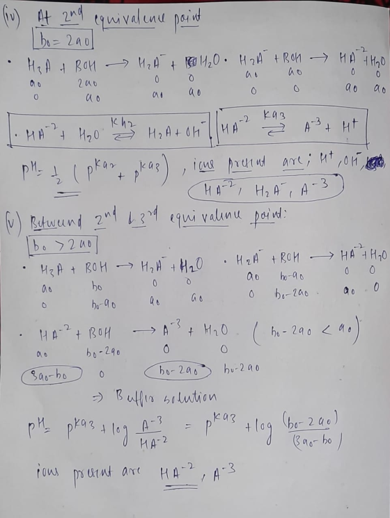 (1) At and equivalence point 5. — 240 H₂ A & BOH M₂ Ä 200 H₂O H₂H + Boh HA 2 460 до 2 ио оололоо o ao 01 ao o o ao do TO HA?