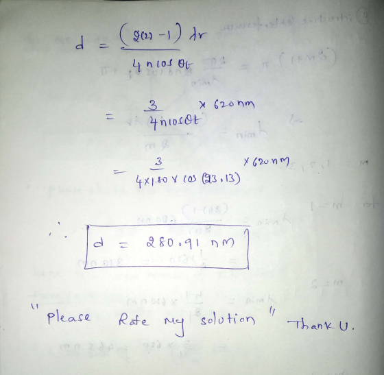 (go) -1) dr 4n1os or 1620nm 4nlosot nim X 620nm. 4x1,80 Y (s (23,13) 280.91 nm 1.5 please solution Rate Thank U. my