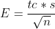 E=