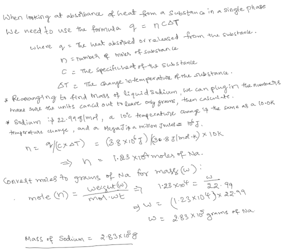 When looking at absorbance of heat from a substance in a single phase We need to use the formula q=nCOT where q = The heat ab