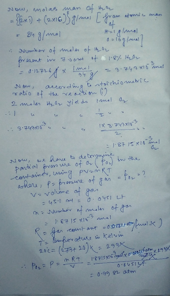 Now, molar man of the on = {(xi) + (2x16 ) ) glemai [fram atomie man Quomo Holgimol 0=169 Imol Number of moler of the or fres
