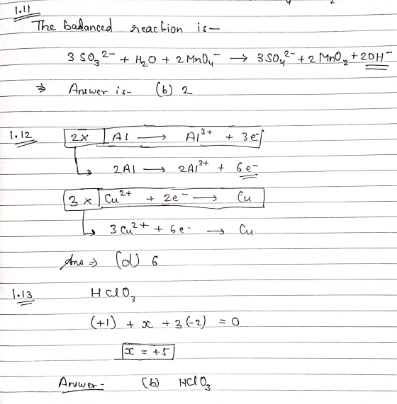 Toll The balanced reaction is- 3 50,2- + Hz O + 2 MnO4 → 35042 + 2 MnO, +2015 3 Answer is (62 Tax Al Alt + 3el L 2015 2014 +