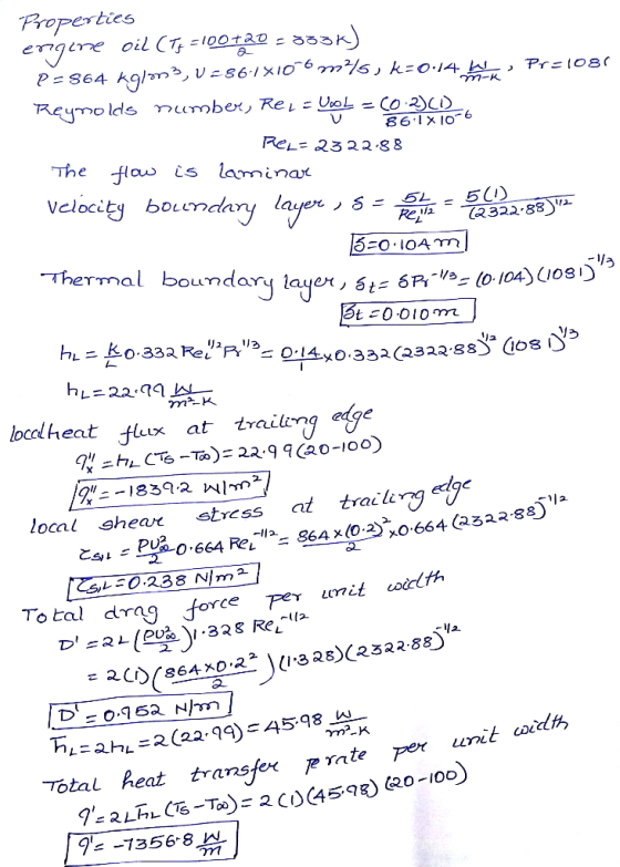 Properties ergene P 364 kg/n, U 286:1l XI0 6 ml5, kz0.14 W, oil CT0020 = 383K) Pr-108( m-k TReymolds rumber, Reį = UoL - Co C