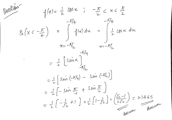 Question f(x) = 1 * ; - AC AC 2 -74 -14 Pa (XC-A) = flot) doc ₂ cosxe dae x= -1 ne -Al2 - 4 & [suix - 1 sui (sui (-1/w) – Sun