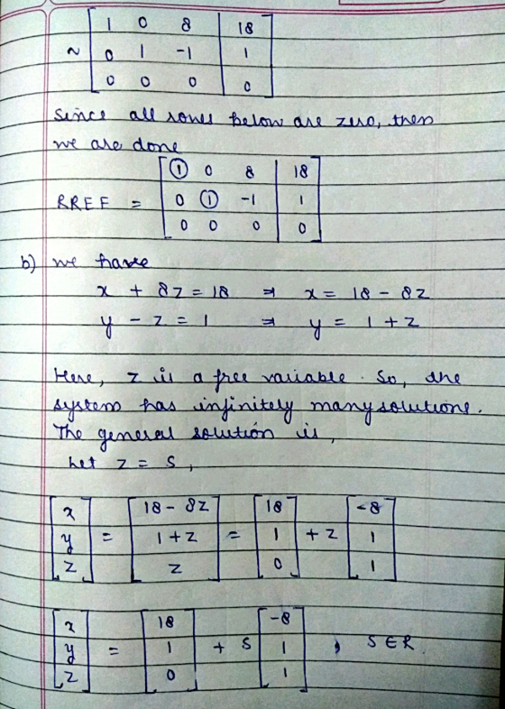 OTO 8 187 since all rones below are zue, then we are done 0 0 8 / 18 BREE 100- II 10 0 0 Lol billiwe faste L x + 8 = 18 a x=