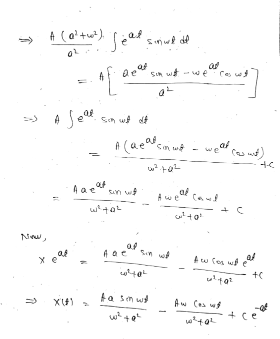 = A a? +62), le sunt de 02 , . Af det sin wt-we cos wit 7 A Selp son wat de sch uit de 1. Alaeaesin unt - we al corant) w? t