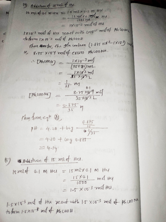 ме (4 Addetion of wom of Hu. tom of ar MHU = lomexo.1 m hun - lomlxv. ir tu 1000 m - 1xco- milattu 1x 103 mol of the react wi