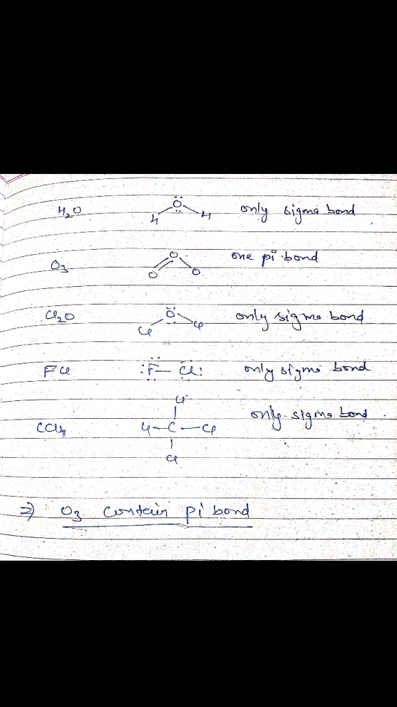 h only sigma bond Oz one pi bond Clno only signe bond Fe ca: only signe bond only signo bond cau ce - Oz contain pi bond